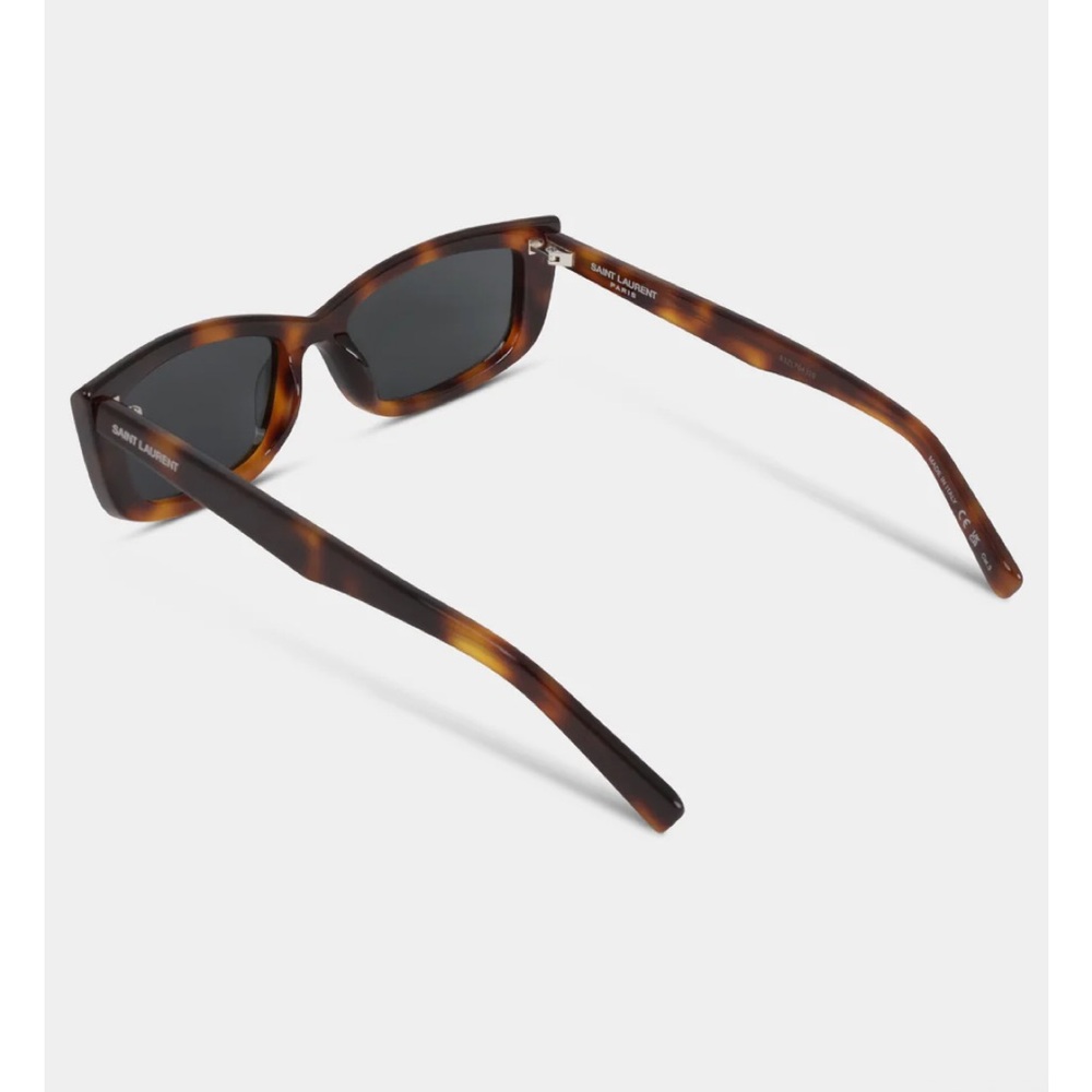 Saint Laurent 658 CAT EYE ACETATE SUNGLASSES‎ MEDIUN HAVANA/BLACK - Picture 3 of 14